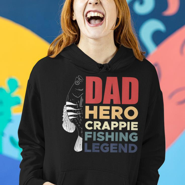 Dad Hero Crappie Fishing Legend Vatertag V2 Frauen Hoodie Geschenke für Sie