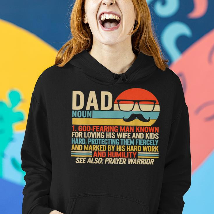 Dad Moustache Fathers Day Christian Prayer Father In Law Women Hoodie Gifts for Her
