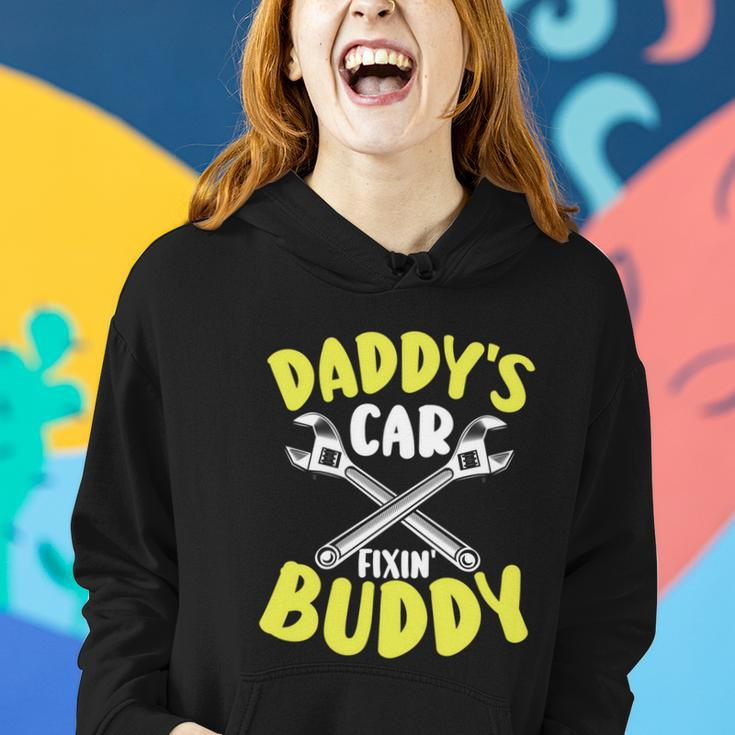 Daddys Car Fixing Buddy Mechanic Car Guy Dad Fathers Day Cool Gift Women Hoodie Gifts for Her