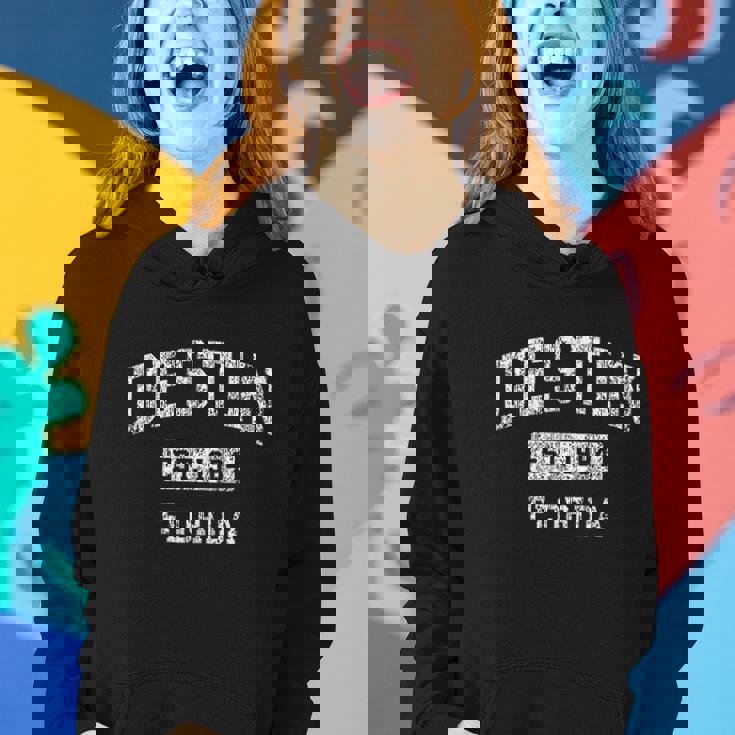 Destin Florida Fl Vintage Established Sports Design Women Hoodie Graphic Print Hooded Sweatshirt Gifts for Her