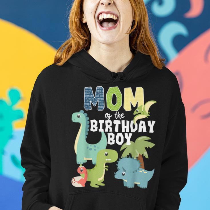 Dinosaurs Theme Birthday Mom Of The Birthday Boy Dinosaur Women Hoodie Gifts for Her