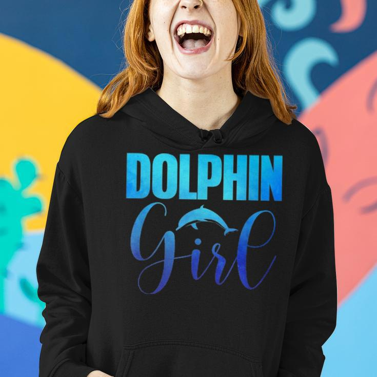 Dolphin Girl Beach Animal Lover Women Momn Tween Gift V2 Women Hoodie Gifts for Her