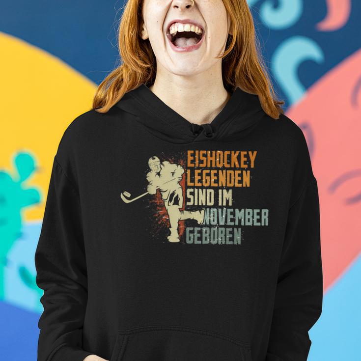 Eishockey Legenden Sind Im November Geboren Geburtstag Motiv Frauen Hoodie Geschenke für Sie