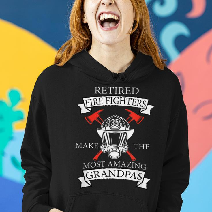 Fathers Day Fireman Grandpa Gift Retired Fire Fighters Women Hoodie Gifts for Her