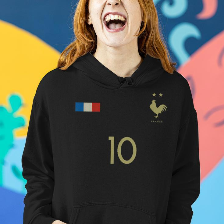 France Number 10 French Soccer Retro Football France Women Hoodie Gifts for Her