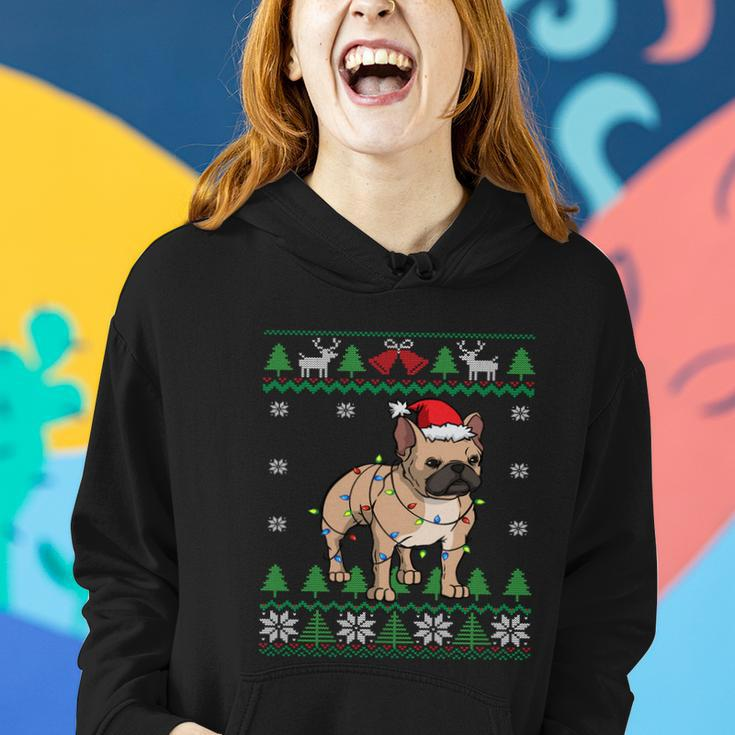 Frenchie Santa Claus Cute French Bulldog Ugly Christmas Gift Women Hoodie Gifts for Her