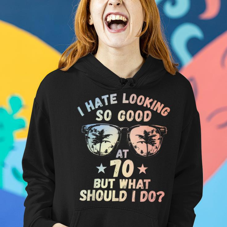 Funny 70Th Birthday B-Day Saying Age 70 Year Joke Women Hoodie Gifts for Her