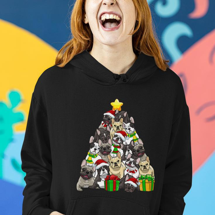 Funny Christmas French Bulldog Pajama Shirt Tree Dog Xmas Women Hoodie Gifts for Her