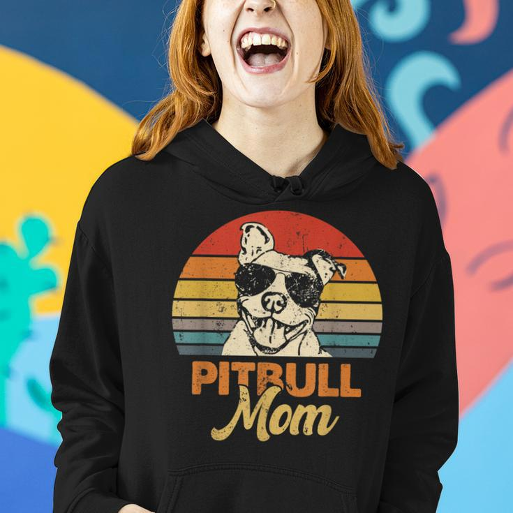 Funny Dog Pitbull Mom Pittie Mom Mothers Day  Women Hoodie Gifts for Her
