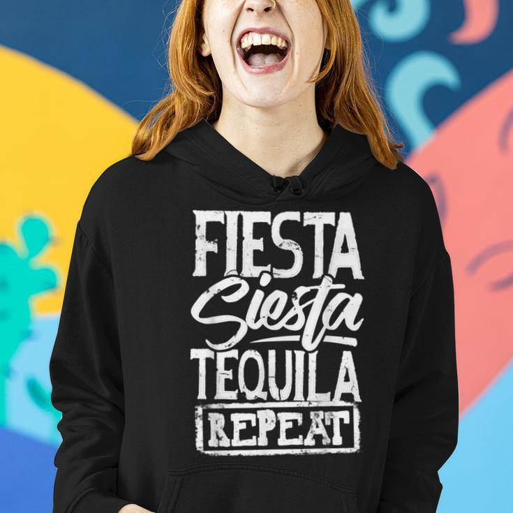 Funny Drinking Fiesta Siesta Tequila Repeat Squad Crew Women Hoodie Gifts for Her