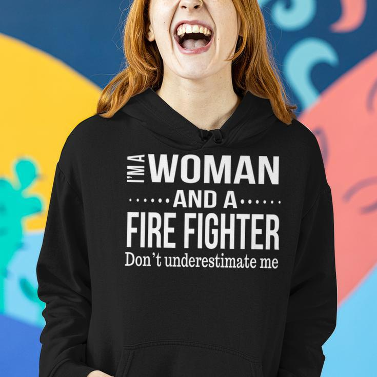 Funny Fire Fighter Gifts For Women Dont Underestimate Women Hoodie Gifts for Her