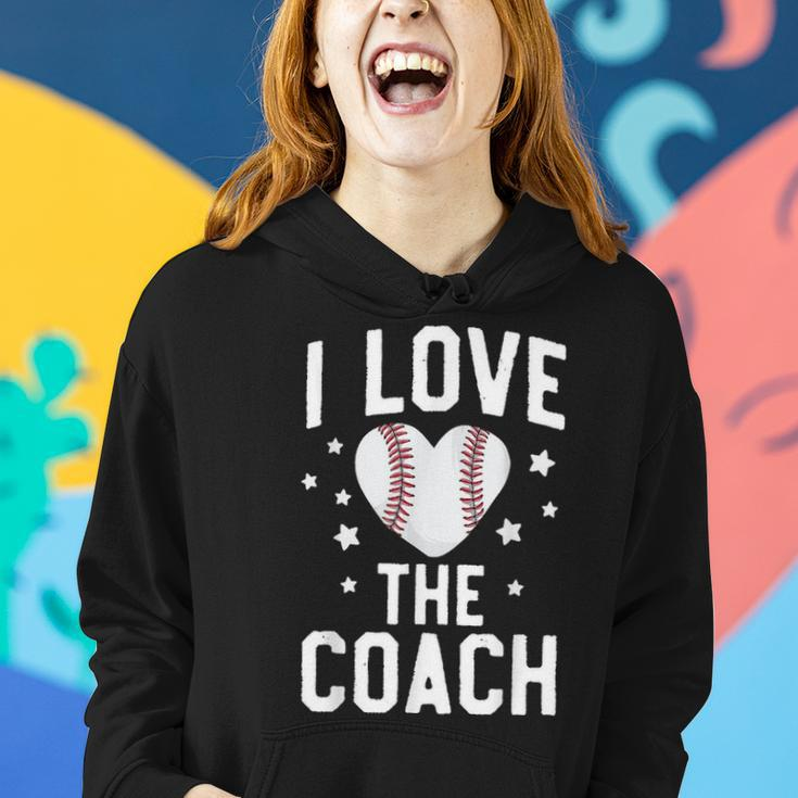 Funny Mom Baseball I Love The Coach Wife Mother Women Hoodie Gifts for Her