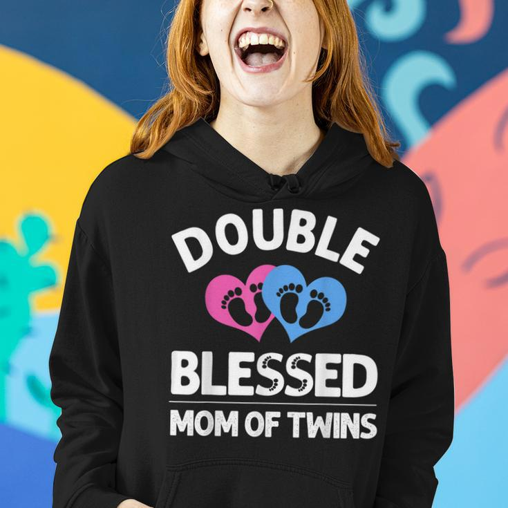 Funny New Mom Of Twins Gift For Women Mother Announcement Women Hoodie Gifts for Her