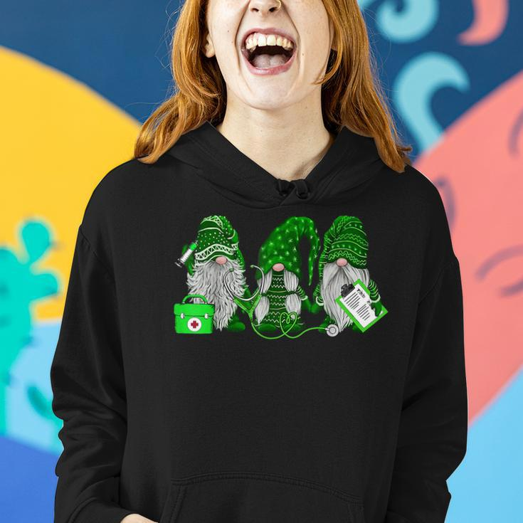 Funny Nurse Gnomes St Patricks Day Nursing Lover  Women Hoodie Gifts for Her