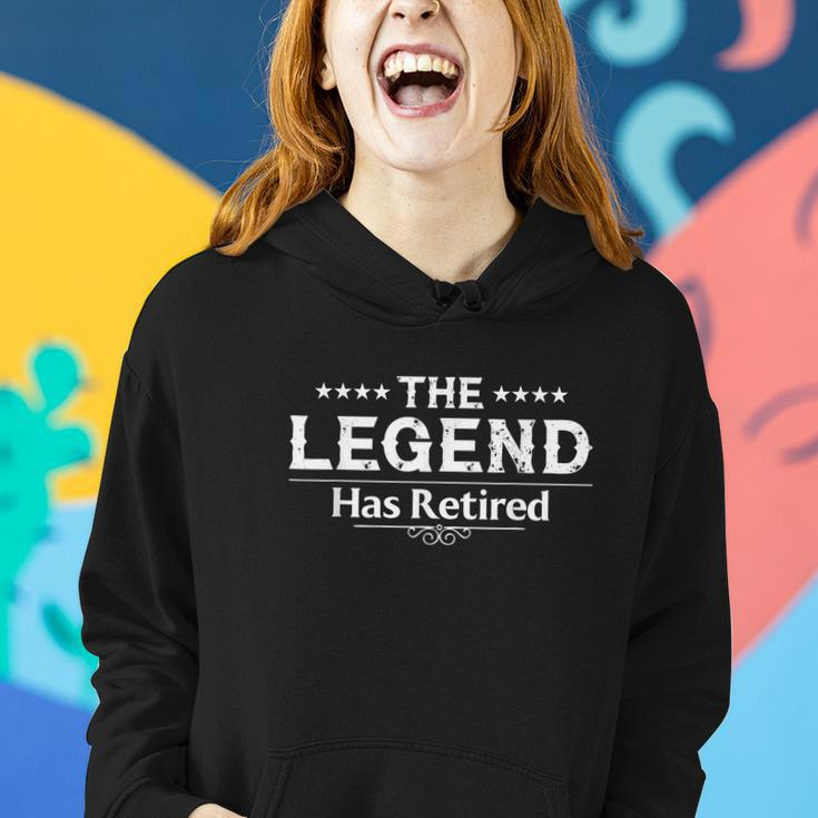 Funny The Legend Has Retired For Men Women Retirement Women Hoodie Gifts for Her