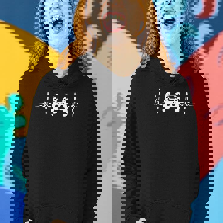 Gaming Zocken Ps Konsole 5 Herzschlag Gamer Frauen Hoodie Geschenke für Sie