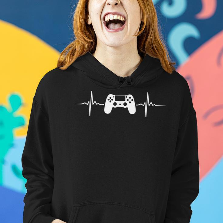 Gaming Zocken Ps Konsole 5 Herzschlag Gamer Frauen Hoodie Geschenke für Sie