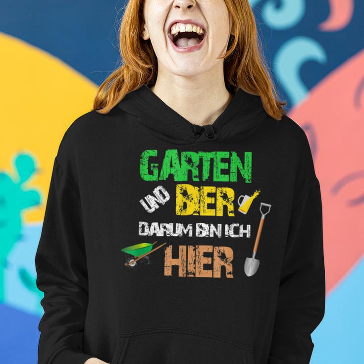 Garten Und Bier Darum Bin Ich Hier Frauen Hoodie Geschenke für Sie