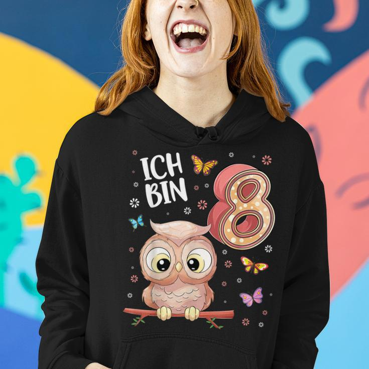 Geburtstags Eule 8 Geburtstag Mädchen 8 Jahre Ich Bin 8 Frauen Hoodie Geschenke für Sie