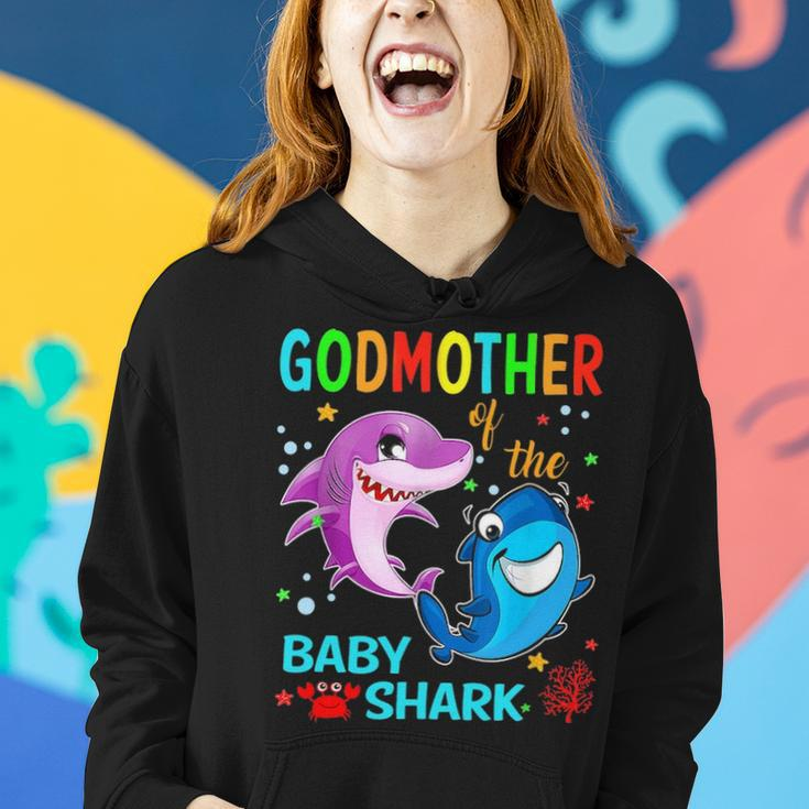 Godmother Of The Baby Shark Birthday Godmother Shark Women Hoodie Gifts for Her