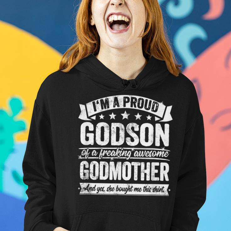 Godson Funny Gift Awesome Godmother PresentWomen Hoodie Gifts for Her