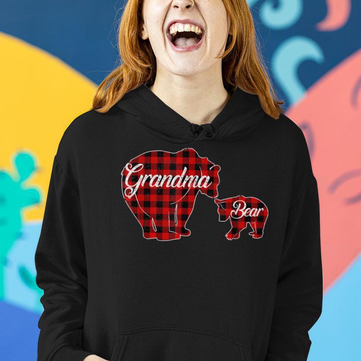 Grandma Bear Buffalo Plaid Weihnachten Frauen Hoodie Geschenke für Sie