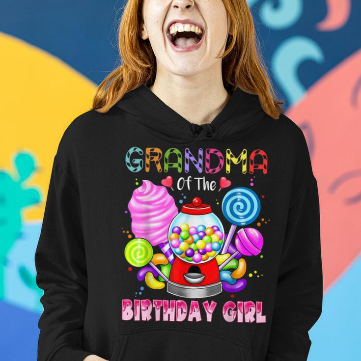 Grandma Of The Birthday Girl Candyland Candy Birthday Party Women Hoodie Gifts for Her