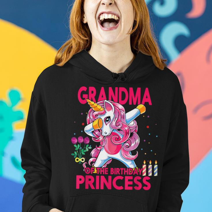 Grandma Of The Birthday Princess Dabbing Unicorn Girls Women Hoodie Gifts for Her