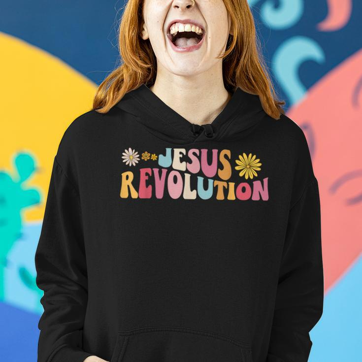 Groovy Retro Jesus Revolution Love Like Jesus Christian Women Hoodie Gifts for Her