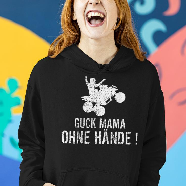 Guck Mama Ohne Hände Quad Offroad Lustiges Atv Rückendruck Frauen Hoodie Geschenke für Sie