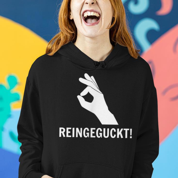 Haha Lol Reingegluckt You Looked Rein Geguckt Geschaut Frauen Hoodie Geschenke für Sie