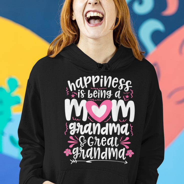 Happiness Is Being A Mom Great Grandma Women Hoodie Gifts for Her