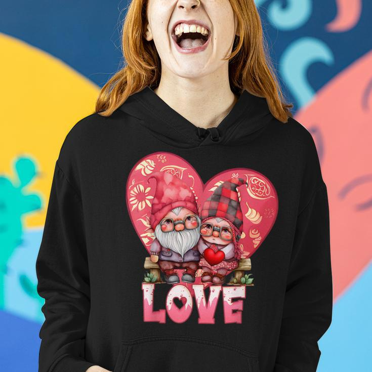 Happy Valentines Day Gnome With Love Gnome Valentines Day Women Hoodie Gifts for Her