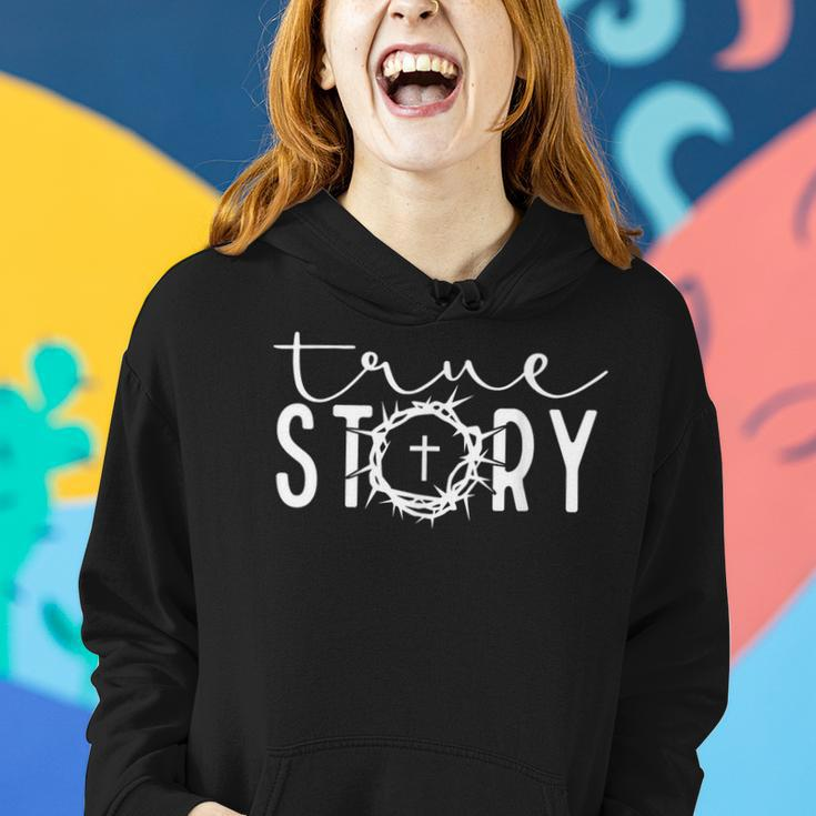 He Is Risen Cross Jesus Easter Day Christians True Story Women Hoodie Gifts for Her