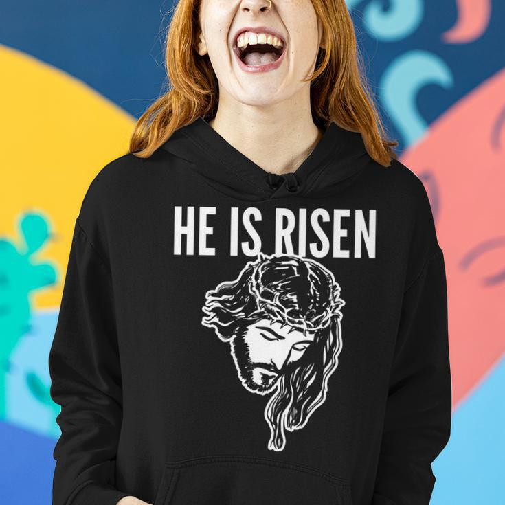 He Is Risen Jesus Resurrection Easter Religious Christians Women Hoodie Gifts for Her