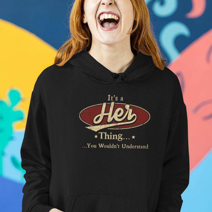 Her Name Her Family Name Crest Women Hoodie Gifts for Her