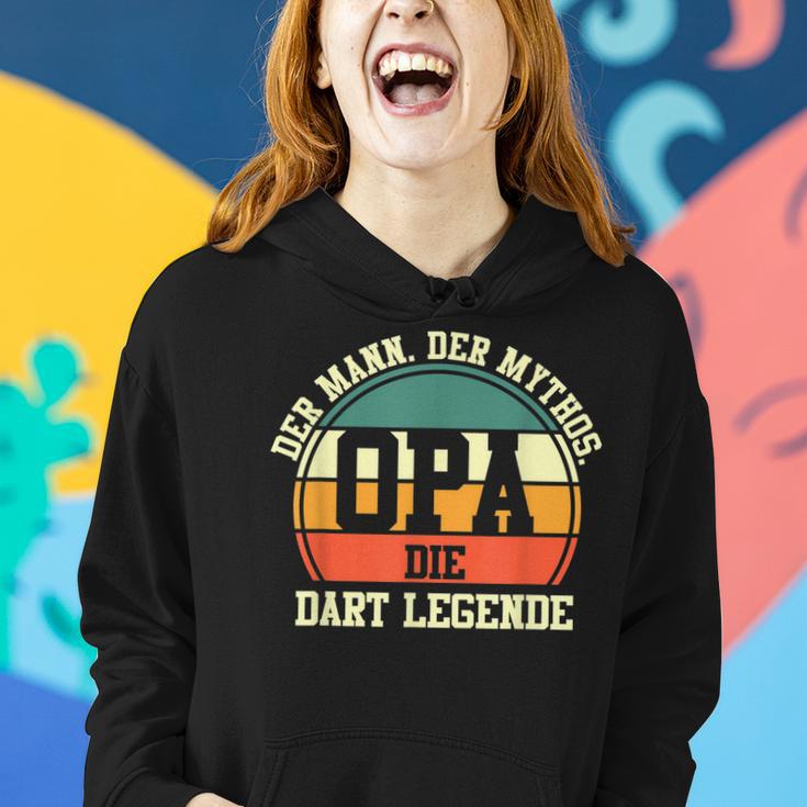 Herren Dart Opa Großvater Dartsspieler Darts Frauen Hoodie Geschenke für Sie