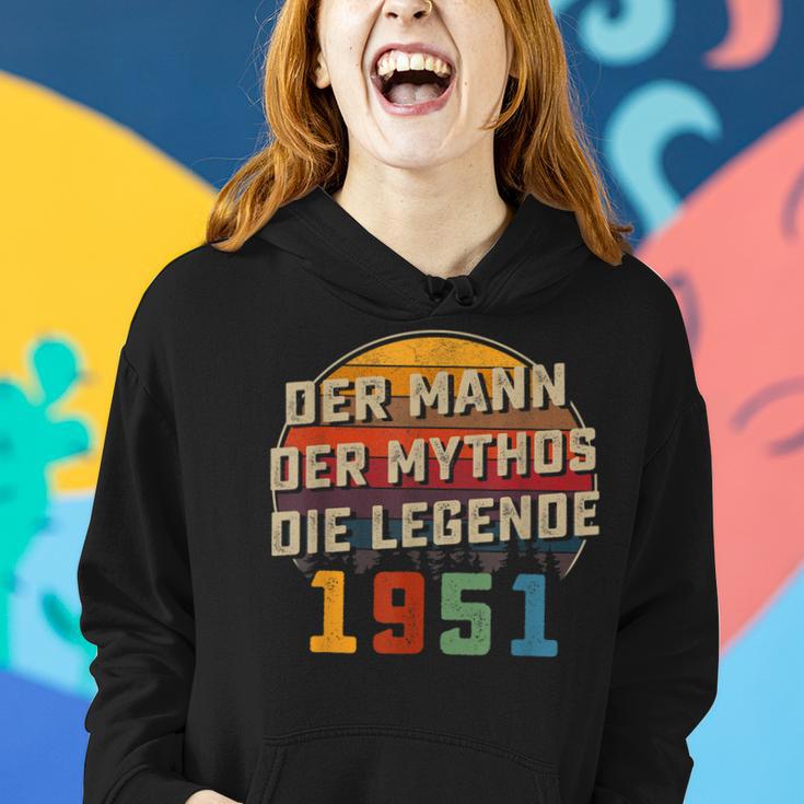 Herren Vintage Der Mann Mythos Die Legende 1951 72 Geburtstag Frauen Hoodie Geschenke für Sie