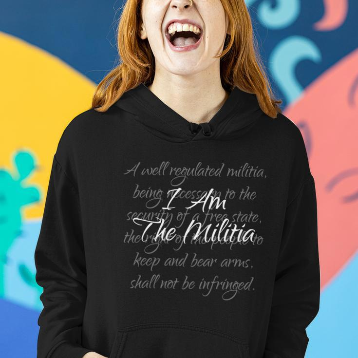 I Am The Militia Proud American Women Hoodie Graphic Print Hooded Sweatshirt Gifts for Her