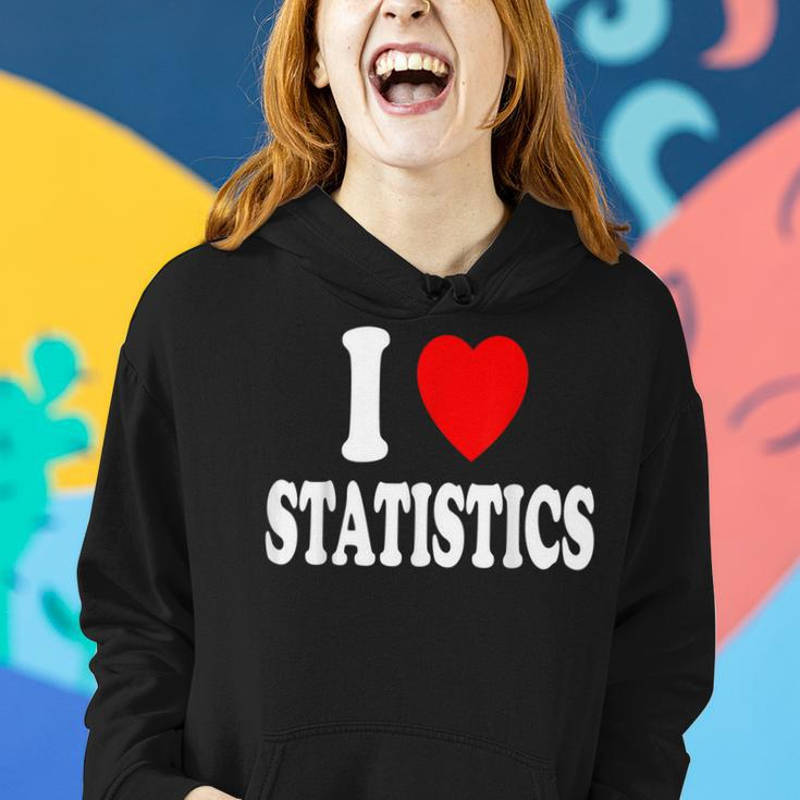 I Heart Love Statistics Mathematician Math Teacher Analyst Women Hoodie Gifts for Her