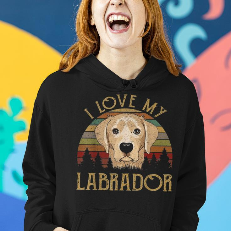 I Love My Yellow Lab Labrador Funny Lover Mom Dad Kid Gifts Women Hoodie Gifts for Her