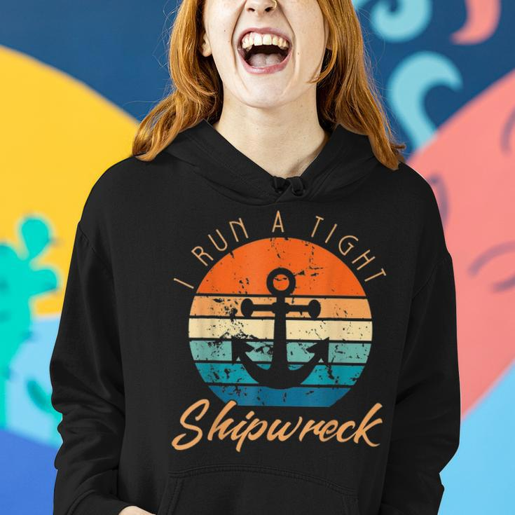 I Run Tights Shipwreck Funny Vintage Mom Dad Quote Women Hoodie Gifts for Her