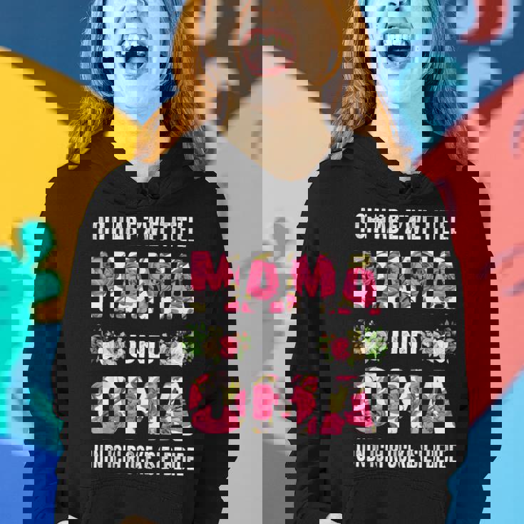 Ich Habe Zwei Titel Mama Und Oma Und Inch Rocke Sie Beide Frauen Hoodie Geschenke für Sie