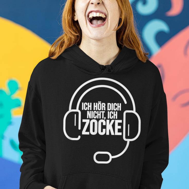 Ich Hör Dich Nicht Ich Zocke Headset Gamer Frauen Hoodie Geschenke für Sie