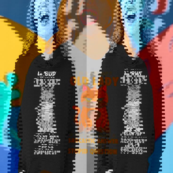 If You Dont Want A Sarcastic Answer Grumpy Old Lady Cat Women Hoodie Gifts for Her If You Dont Want A Sarcastic Answer Grumpy Old Lady Cat Women Hoodie Gifts for Her