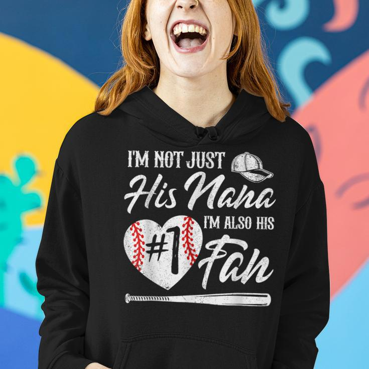 Im Not Just His Nana Im His Number One Fan Baseball Cute Women Hoodie Gifts for Her