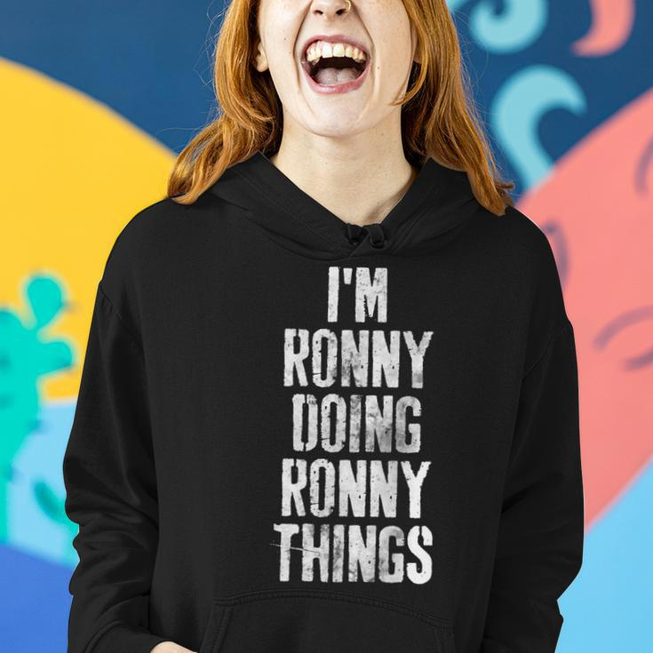 Im Ronny Doing Ronny Things Personalized First Name Women Hoodie Gifts for Her