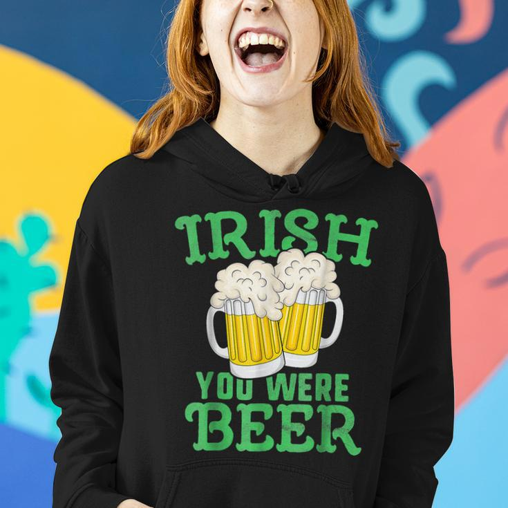 Irish You Were Beer Clover For Funny St Patricks Day 2023 Women Hoodie Gifts for Her