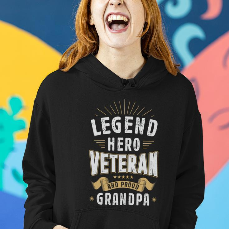 Legend Hero Veteran Grandpa Saying For Proud Grandparents Funny Gift Women Hoodie Gifts for Her