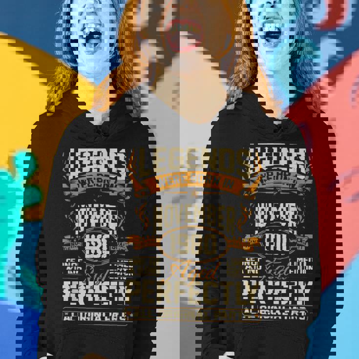 Legends Were Born In November 1980 Women Hoodie Gifts for Her